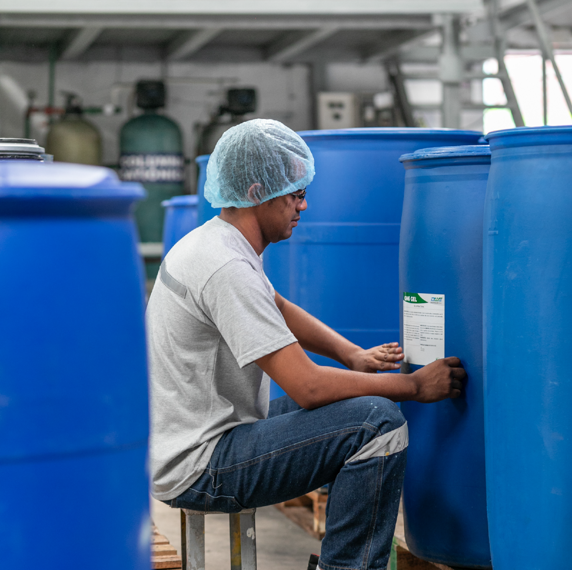 Etiquetando un tanque de producción DWE